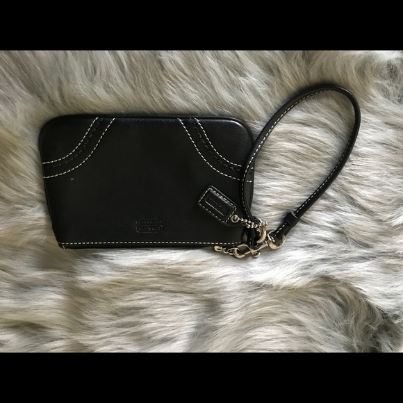 Coach Black Leather Wristlet - Picture 2 of 6